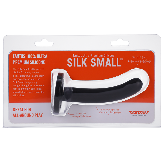 Tantus Silicone Silk Small Silicone Dildo Black