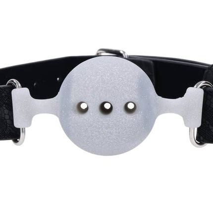 Lace Silicone Breathable Ball Gag - Black