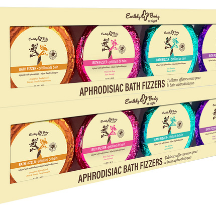 Earthly Body at Night Aphrodisiac PrePack Bath Fizzers and Candles 16pcs plus tester and candle warmer