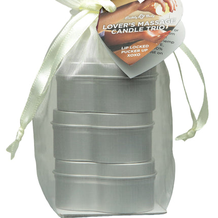 Hemp Seed Valentine '26 Candle Trio Includes:  1 of each:  XOXO 1.75oz, Lip Locked 1.75oz, Pucker Up 1.75oz