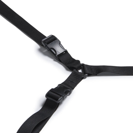Bed Buckler Tether and Cuff Restraint Kit Black Microfiber