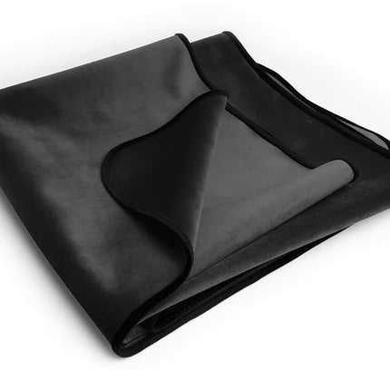 Fascinator Throw Black Microvelvet - Regular Size