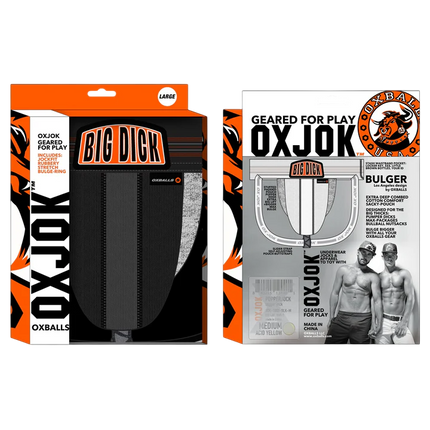 BULGER, the big pouch jock, BLACK IRON, MEDIUM