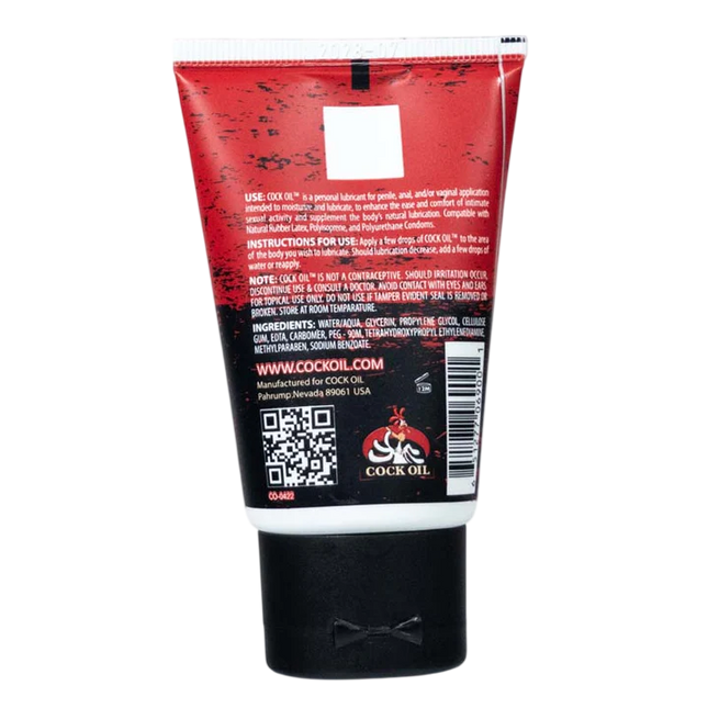 Cock Oil Water-Based Lubricant – Squeeze Tube 2 oz