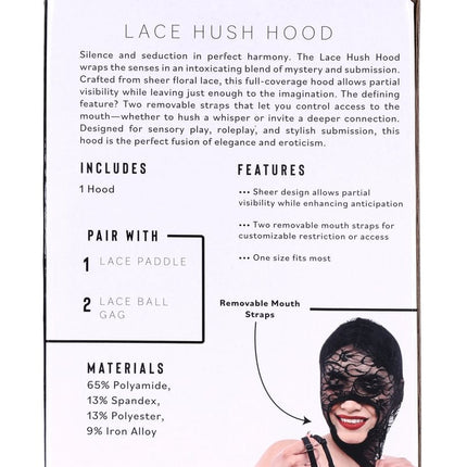 Lace Hush Hood - Black