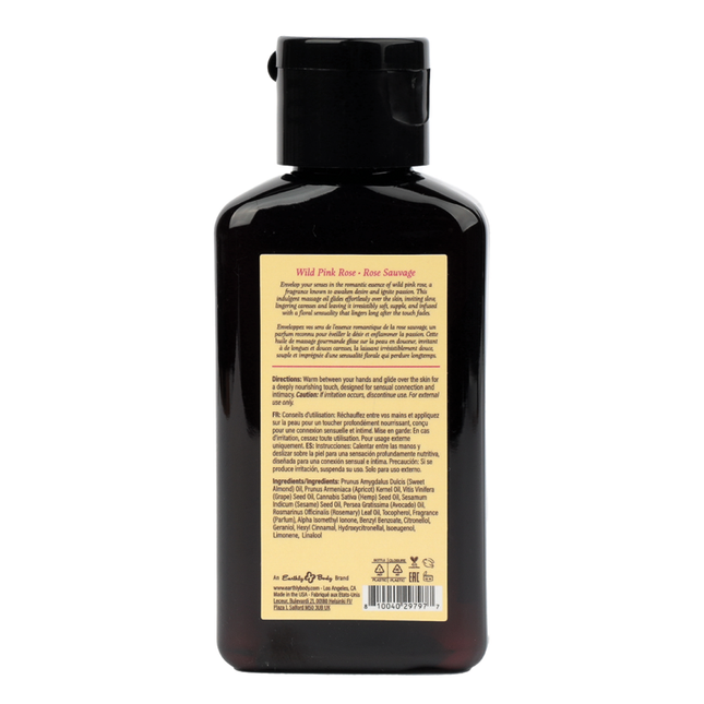 Hemp Seed at Night Massage Oil Aphrodisiac Collection Wild Pink Rose 2oz / 60ml