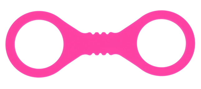 Small Hot Pink Silicone Cuffs