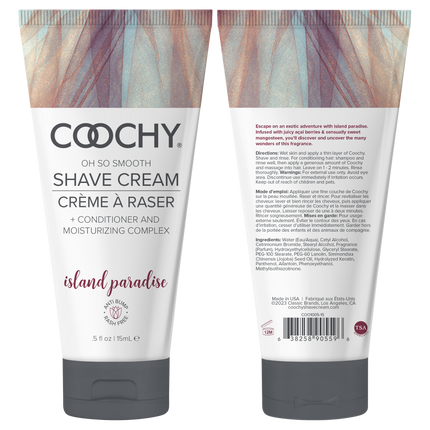 Coochy Shave Cream - ISLAND PARADISE tube 0.5oz / 15ml