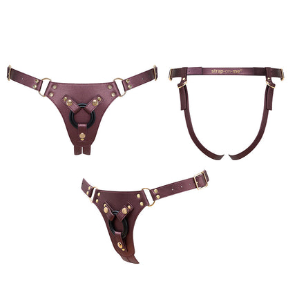 HARNESS SIMILI GENEROUS - ONE SIZE - AUBERGINE
