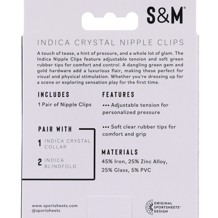 Indica Crystal Nipple Clips