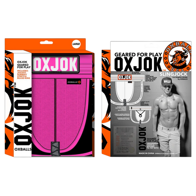 SLINGJOCK, upthrust slider-strap jock, PINK SKY, SMALL
