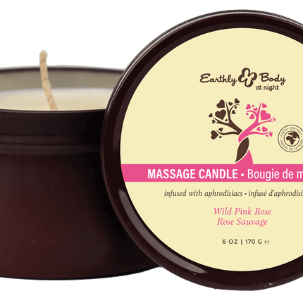 Earthly Body at Night Candle Aphrodisiac Collection Wild Pink Rose 6oz