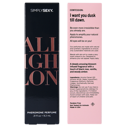 SIMPLY SEXY PHEROMONE PERFUME SPRAY - ALL NIGHT LONG - 0.31 floz | 9.2mL