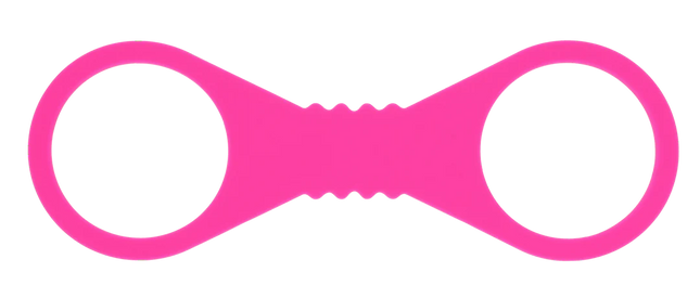 Large Hot Pink Silicone Cuffs
