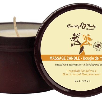 Earthly Body at Night Candle Aphrodisiac Collection Grapefruit Sandalwood 6oz