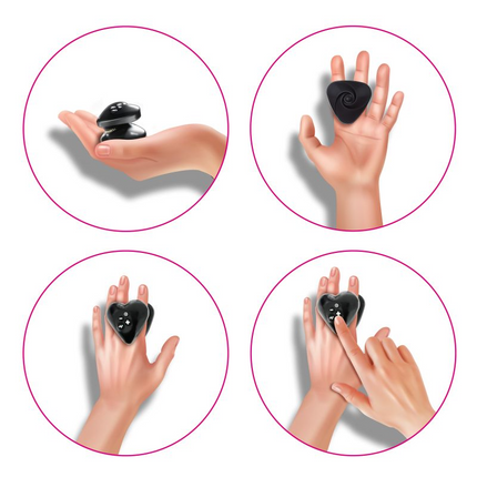 Mystim Heart's Desire eStim layonvibrator, Black