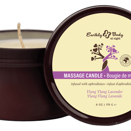 Earthly Body at Night Candle Aphrodisiac Collection Ylang Ylang Lavender 6oz