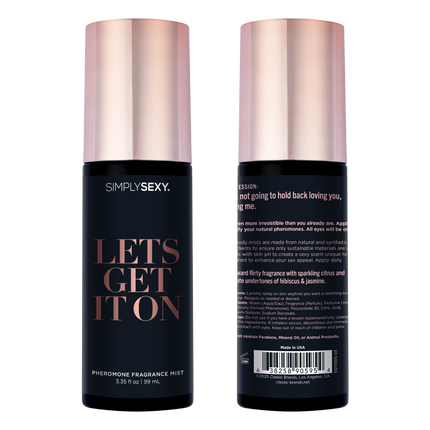 SIMPLY SEXY PHEROMONE BODY MIST - LET'S GET IT ON - 3.35 floz | 99mL