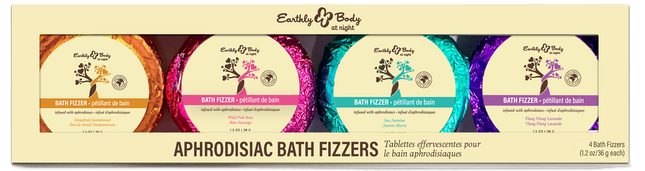 Earthly Body at Night Bath Fizzer Aphrodisiac Collection Set  4pc