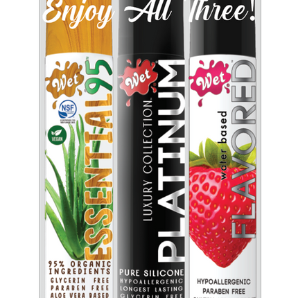 3 PACK SAMPLER (1OZ ESSENTIAL95, PLATINUM, STRAWBERRY) 1 Fl. Oz./30mL x 3
