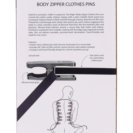 Edge Body Zipper Clothes Pins