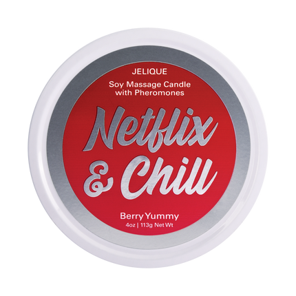 MOOD CANDLES NETFLIX & CHILL - PHEROMONE MASSAGE CANDLE BERRY YUMMY 4OZ | 113G