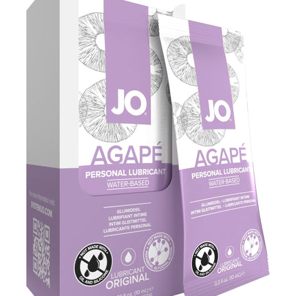 JO Agape Lubricant Foil Display Box 12 x 10mL