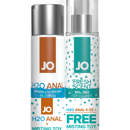 JO H2O Anal Original Lubricant 4oz + GWP JO Misting Toy Cleaner 4oz